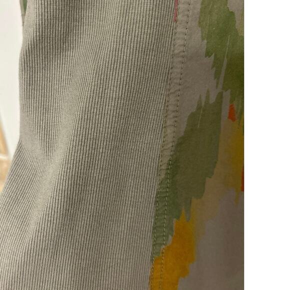 CHICO’S ZENERGY NWT Ikat Print Olive Green & Khaki Utility Jacket Size 3 (16-18) - Picture 11 of 15